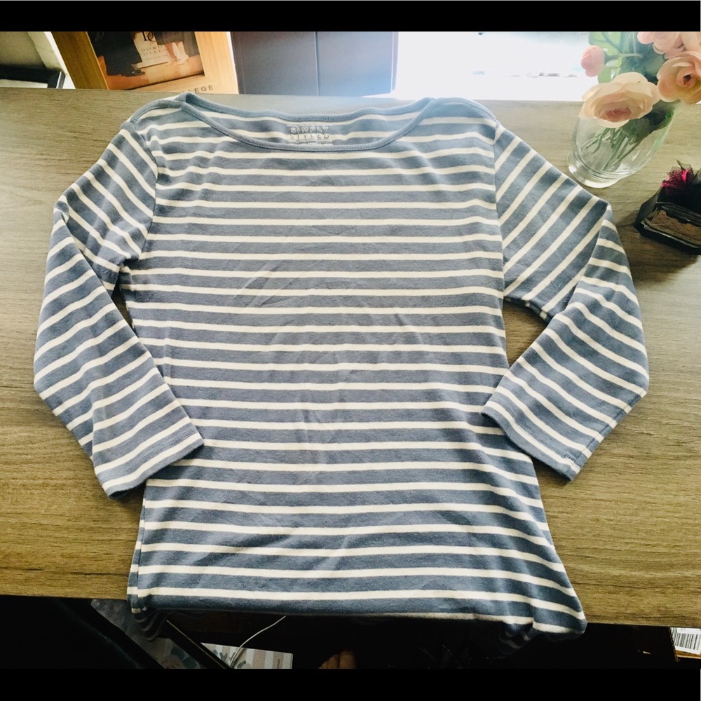 Blue/White Striped Tee